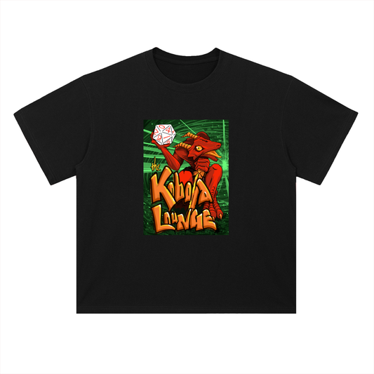 D&D - Kobold Lounge T-shirt - Green Background - Heavyweight Drop Shoulder Cotton T-Shirt - Sizes Run Smaller Than Normal - April 2026 T-shirt of the Month Club